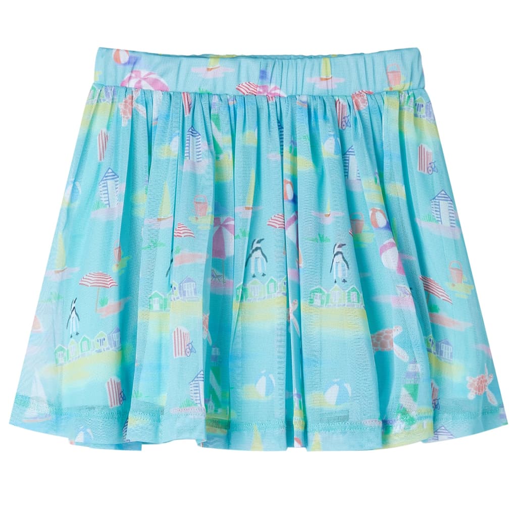 Kids' Pleated Skirt Light Aqua 116