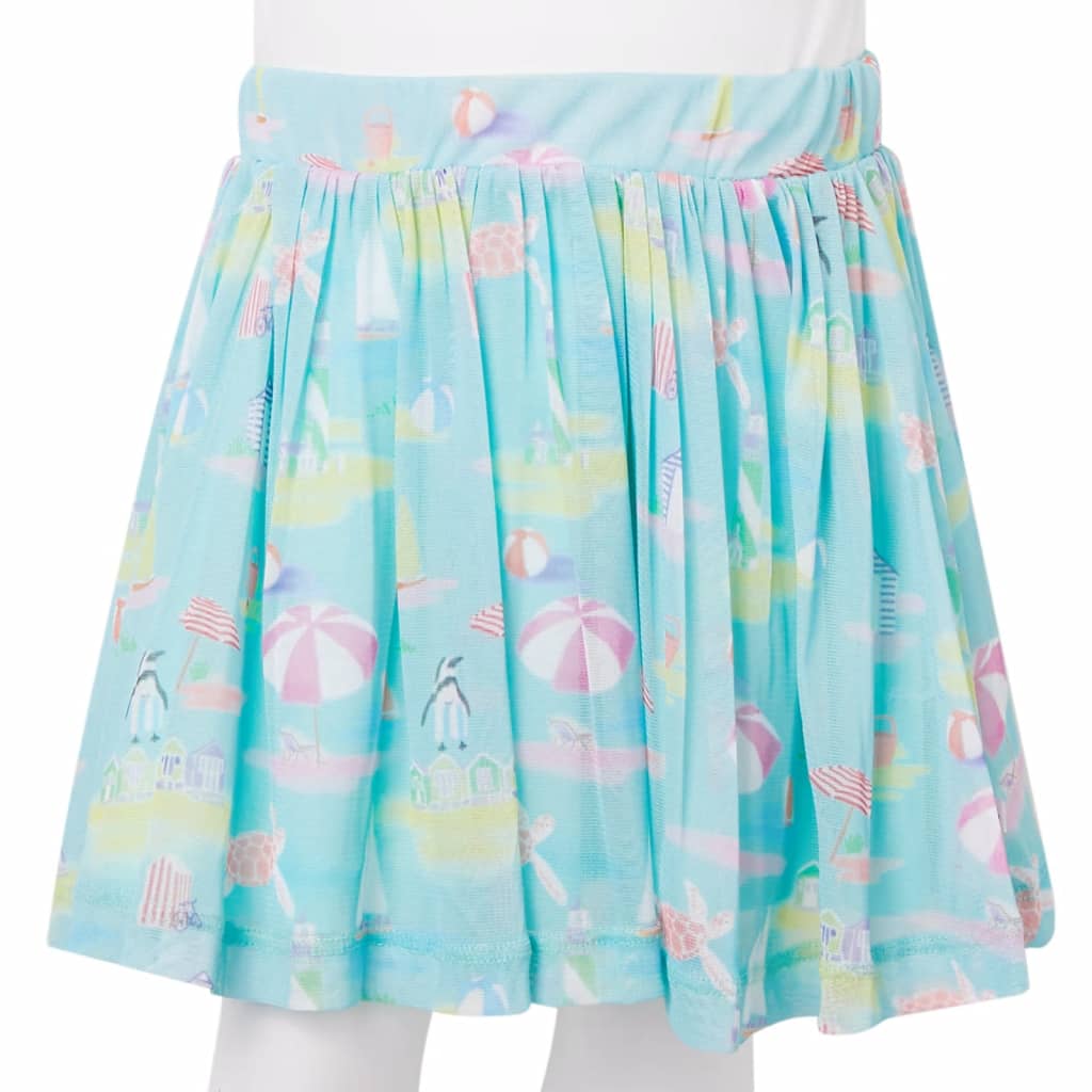 Kids' Pleated Skirt Light Aqua 116