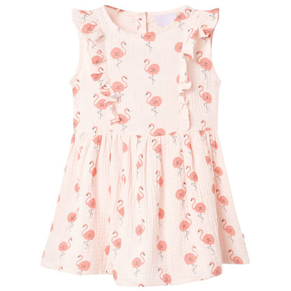 Kids' Dress with Ruffles Soft Pink 92