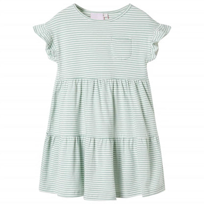 Kids' Dress with Ruffle Sleeves Mint 92