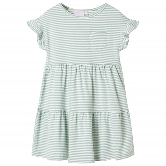 Kids' Dress with Ruffle Sleeves Mint 92