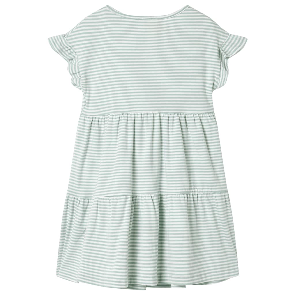 Kids' Dress with Ruffle Sleeves Mint 116