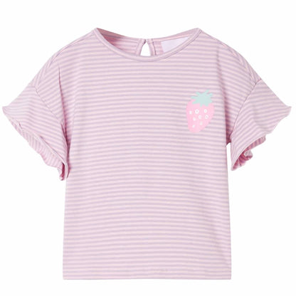 Kids' T-shirt with Ruffled Sleeves Lila 104