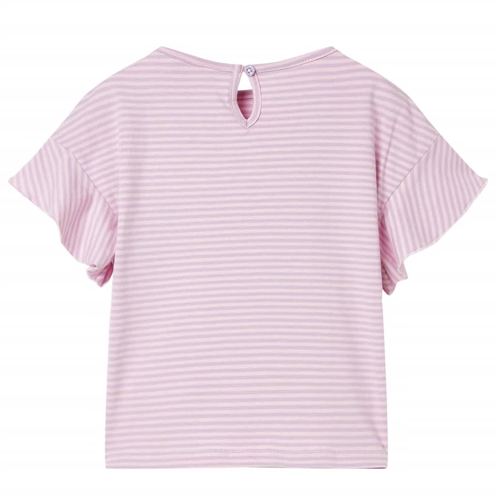 Kids' T-shirt with Ruffled Sleeves Lila 116