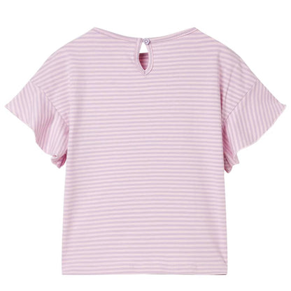 Kids' T-shirt with Ruffled Sleeves Lila 128