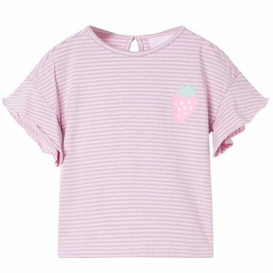 Kids' T-shirt with Ruffled Sleeves Lila 140