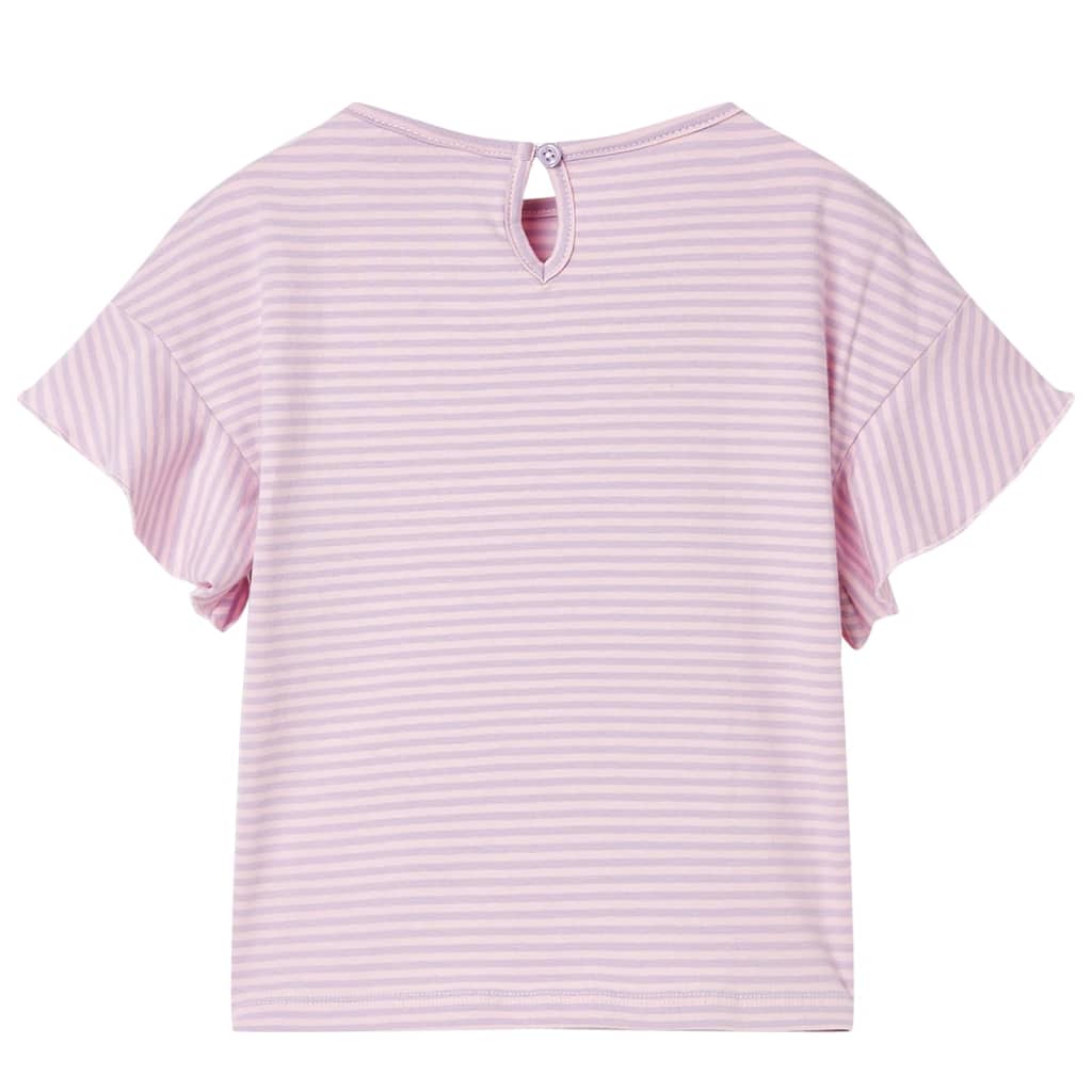 Kids' T-shirt with Ruffled Sleeves Lila 140