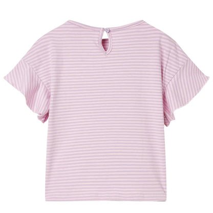 Kids' T-shirt with Ruffled Sleeves Lila 140