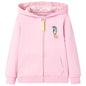 Kids' Hooded Sweatshirt with Zip Bright Pink 104