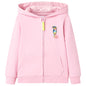 Kids' Hooded Sweatshirt with Zip Bright Pink 116