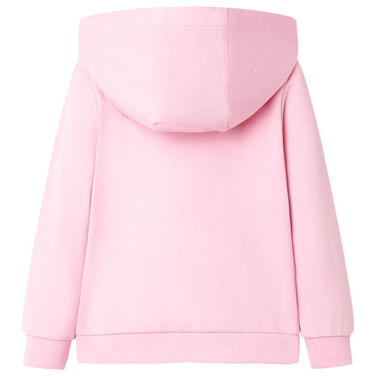 Kids' Hooded Sweatshirt with Zip Bright Pink 128