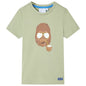 Kids' T-shirt with Short Sleeves Light Khaki 92