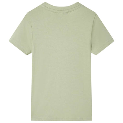 Kids' T-shirt with Short Sleeves Light Khaki 92