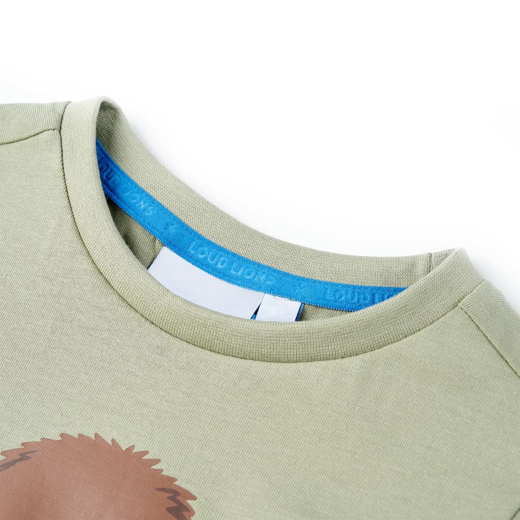 Kids' T-shirt with Short Sleeves Light Khaki 92