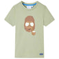 Kids' T-shirt with Short Sleeves Light Khaki 104