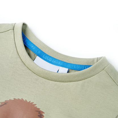 Kids' T-shirt with Short Sleeves Light Khaki 104