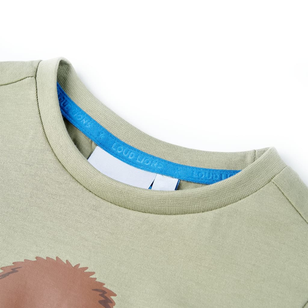 Kids' T-shirt with Short Sleeves Light Khaki 116