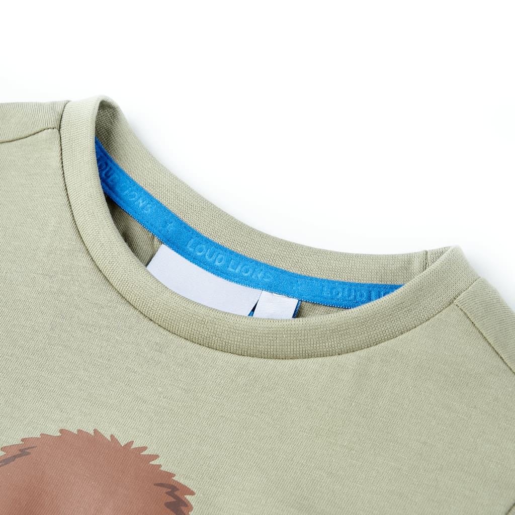 Kids' T-shirt with Short Sleeves Light Khaki 128