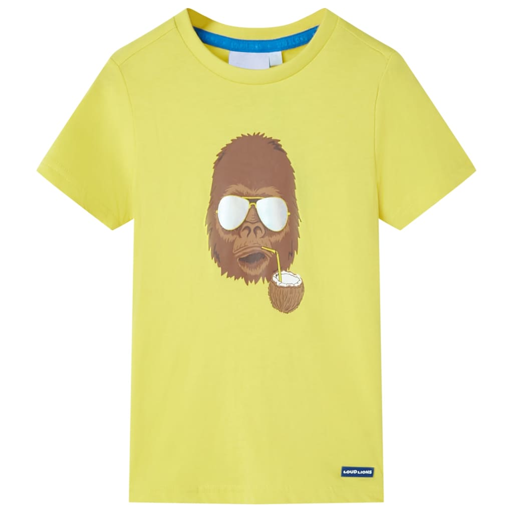 Kids' T-shirt with Short Sleeves Yellow 104