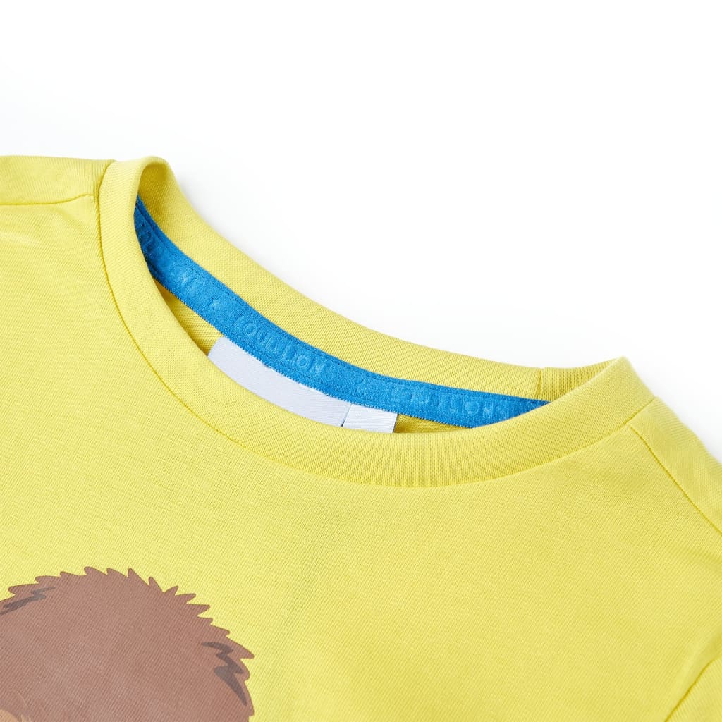 Kids' T-shirt with Short Sleeves Yellow 116