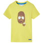 Kids' T-shirt with Short Sleeves Yellow 128