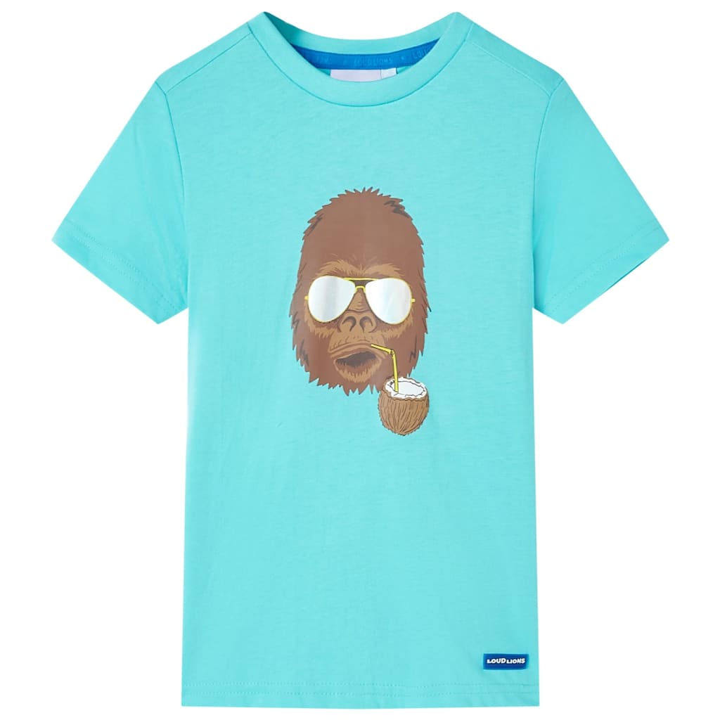 Kids' T-shirt with Short Sleeves Aqua 92