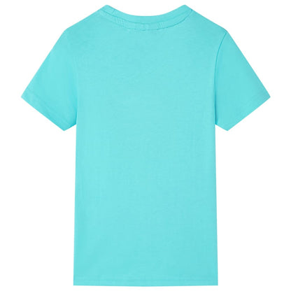 Kids' T-shirt with Short Sleeves Aqua 104