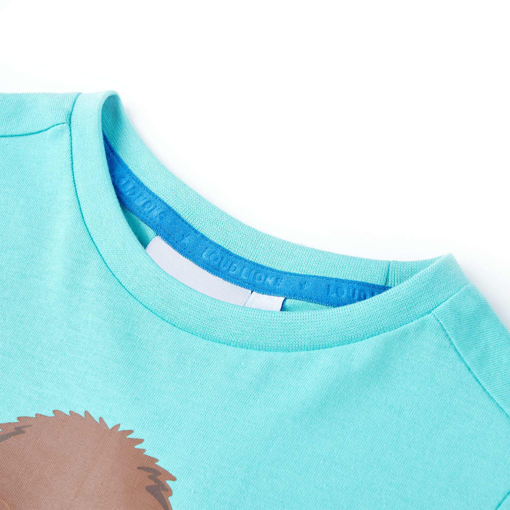 Kids' T-shirt with Short Sleeves Aqua 104