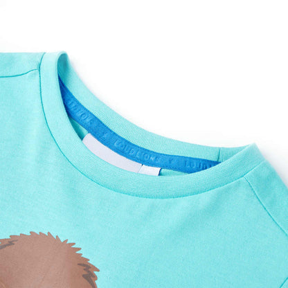 Kids' T-shirt with Short Sleeves Aqua 128