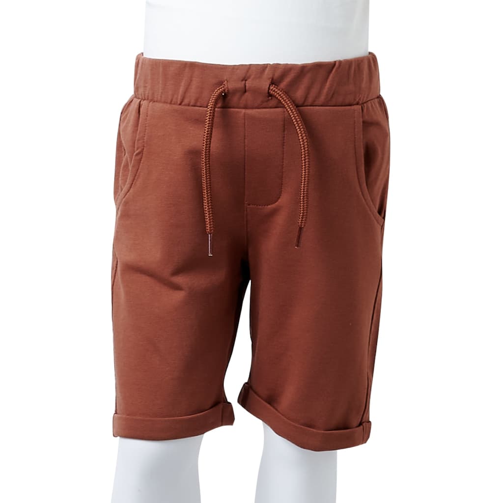 Kids' Shorts with Drawstring Brown 104