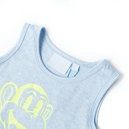 Kids' Tank Top Soft Blue Melange 92