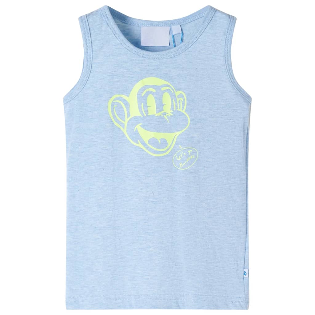 Kids' Tank Top Soft Blue Melange 116