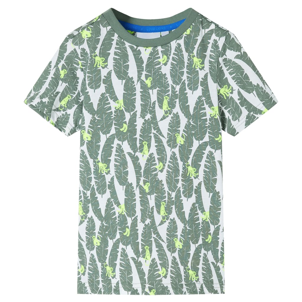 Kids' T-shirt Ecru and Dark Ivy 92