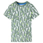 Kids' T-shirt Ecru and Dark Ivy 92