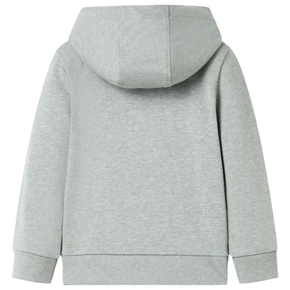 Kids' Hooded Sweatshirt with Zip Light Khaki Melange 92