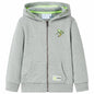 Kids' Hooded Sweatshirt with Zip Light Khaki Melange 128