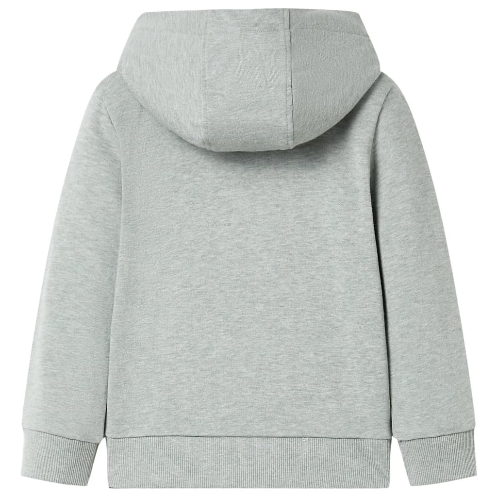 Kids' Hooded Sweatshirt with Zip Light Khaki Melange 128