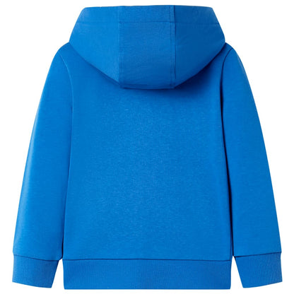 Kids' Hooded Sweatshirt with Zip Blue 104