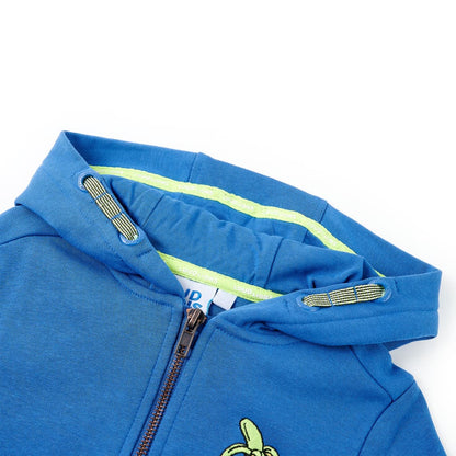 Kids' Hooded Sweatshirt with Zip Blue 104