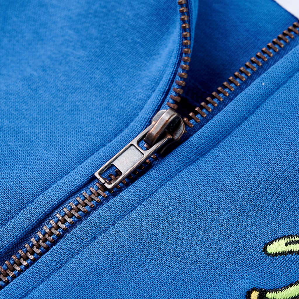 Kids' Hooded Sweatshirt with Zip Blue 104