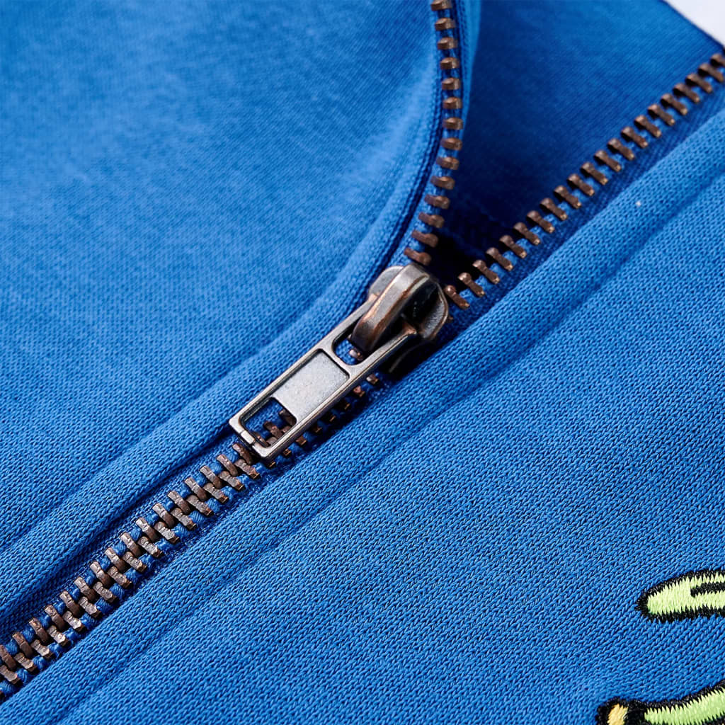 Kids' Hooded Sweatshirt with Zip Blue 116