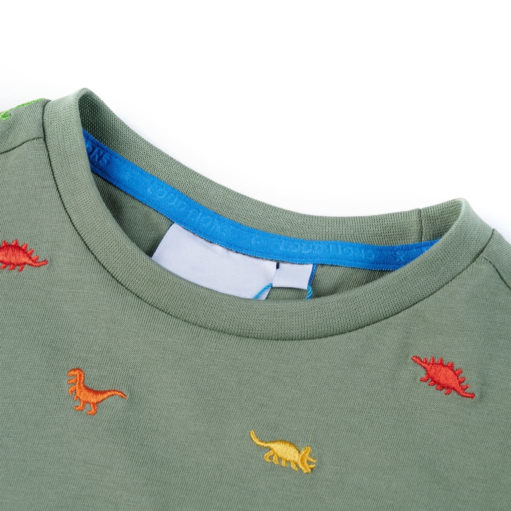 Kids' T-shirt with Short Sleeves Khaki 104