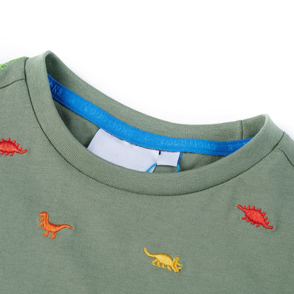 Kids' T-shirt with Short Sleeves Khaki 140