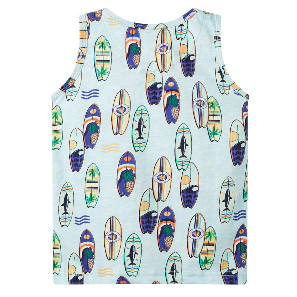 Kids' Tank Top Soft Blue Melange 92