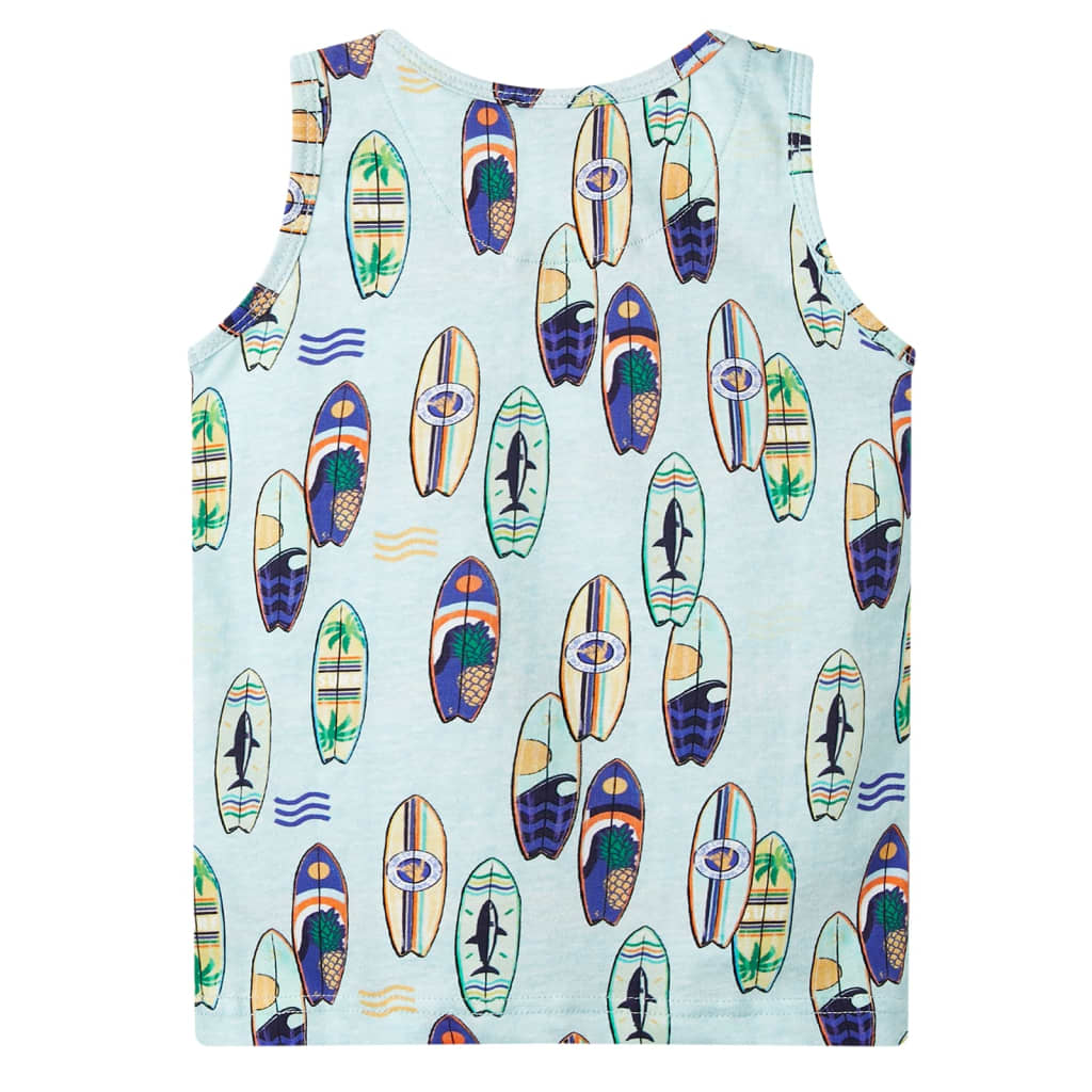 Kids' Tank Top Soft Blue Melange 140