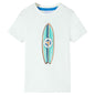 Kids' T-shirt with Short Sleeves Ecru 104