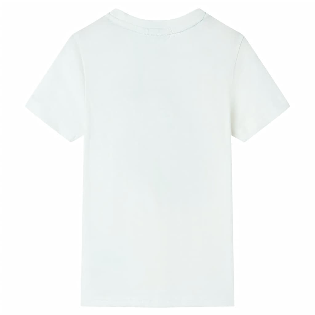 Kids' T-shirt with Short Sleeves Ecru 104