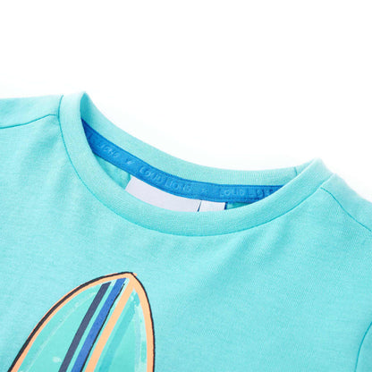 Kids' T-shirt with Short Sleeves Aqua 92