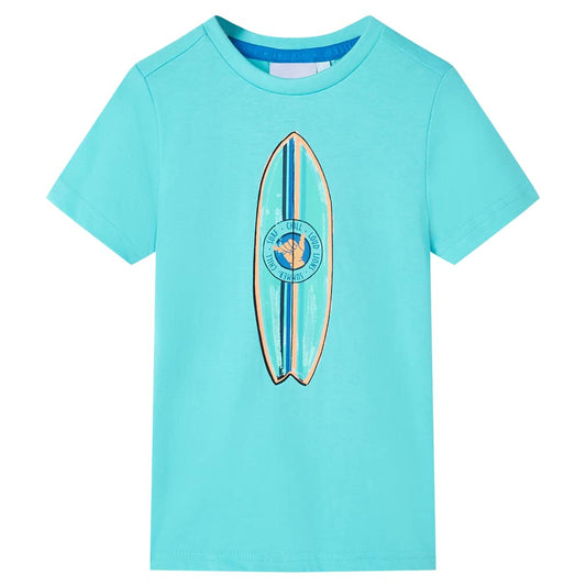 Kids' T-shirt with Short Sleeves Aqua 104