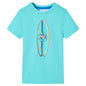 Kids' T-shirt with Short Sleeves Aqua 104